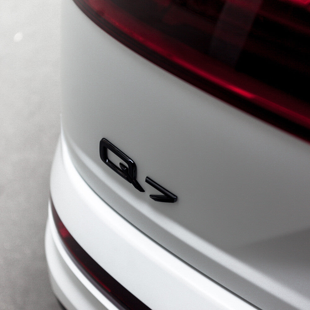 Audi Q7 Matte Black Rear Letter Liftgate Badge Trunk Emblem Badge Logo Sport