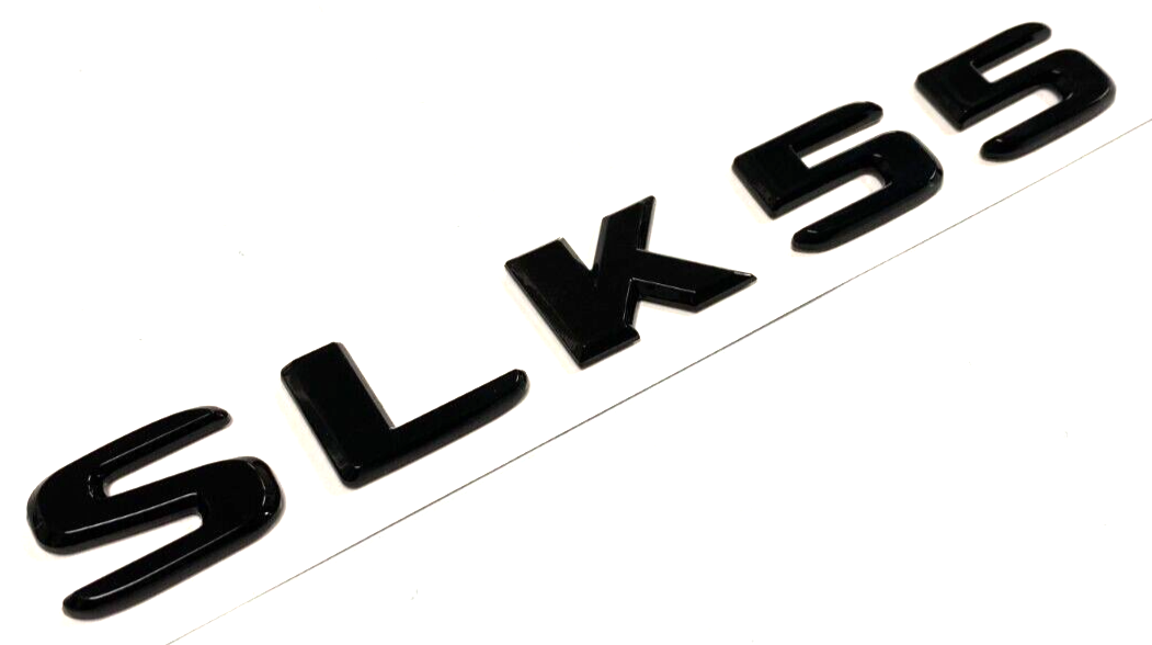 SLK55 BLACK FOR MERCEDES REAR TRUNK EMBLEM BADGE NAMEPLATE LETTER NUMBERS