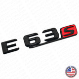 14-16 E63 S AMG Letter Emblem 3D Trunk Logo Nameplate Badge Decorate Gloss Black