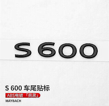 Gloss Black S600 Maybach Number Trunk Letters Badge Emblems Sticker For Benz
