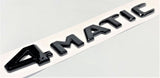 BLACK 4MATIC REAR TRUNK EMBLEM FOR MERCEDES 4MATIC BADGE NAMEPLATE C250 C300