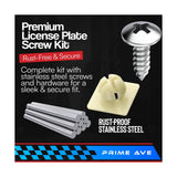 License Plate Screws with Nylon Inserts - Stainless Steel Rust Proof License ...