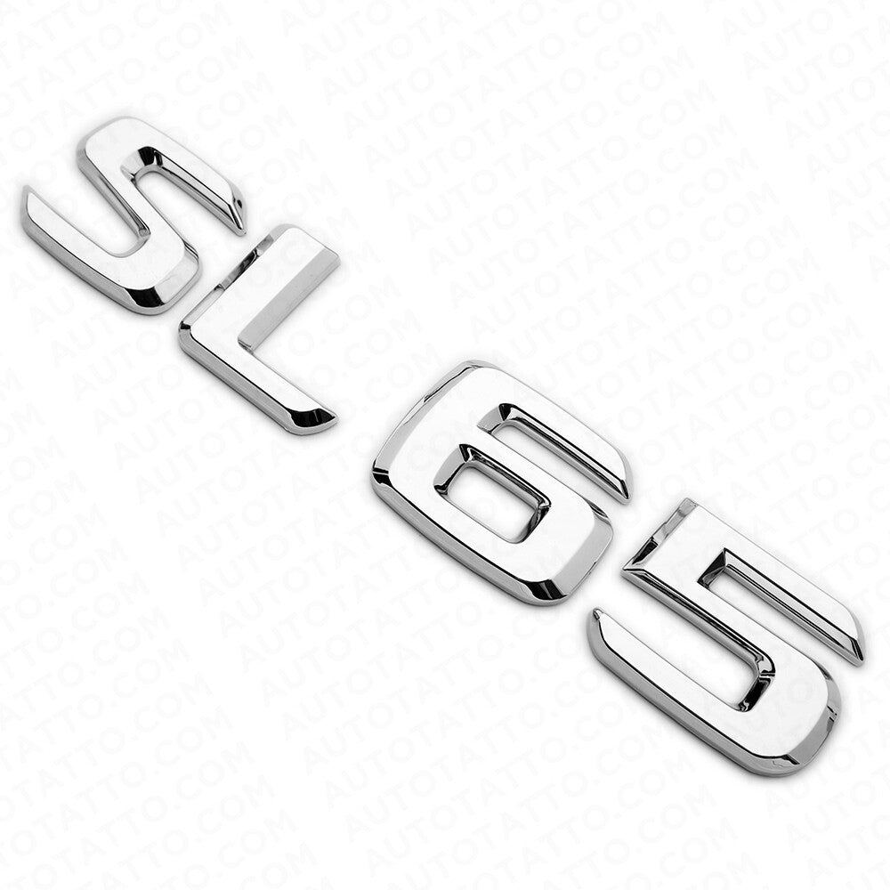 05-14 SL 65 AMG Letter Emblem Trunk Logo Nameplate Badge Decorate Sport Chrome
