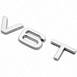 Audi OEM Chrome V6T Side Fender Marker Letter Nameplate Emblem Badge  Sport