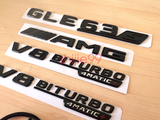 Gloss Black GLE63S AMG V8 BITURBO 4MATIC+ Star Trunk Emblem Badge V167 2019-2023