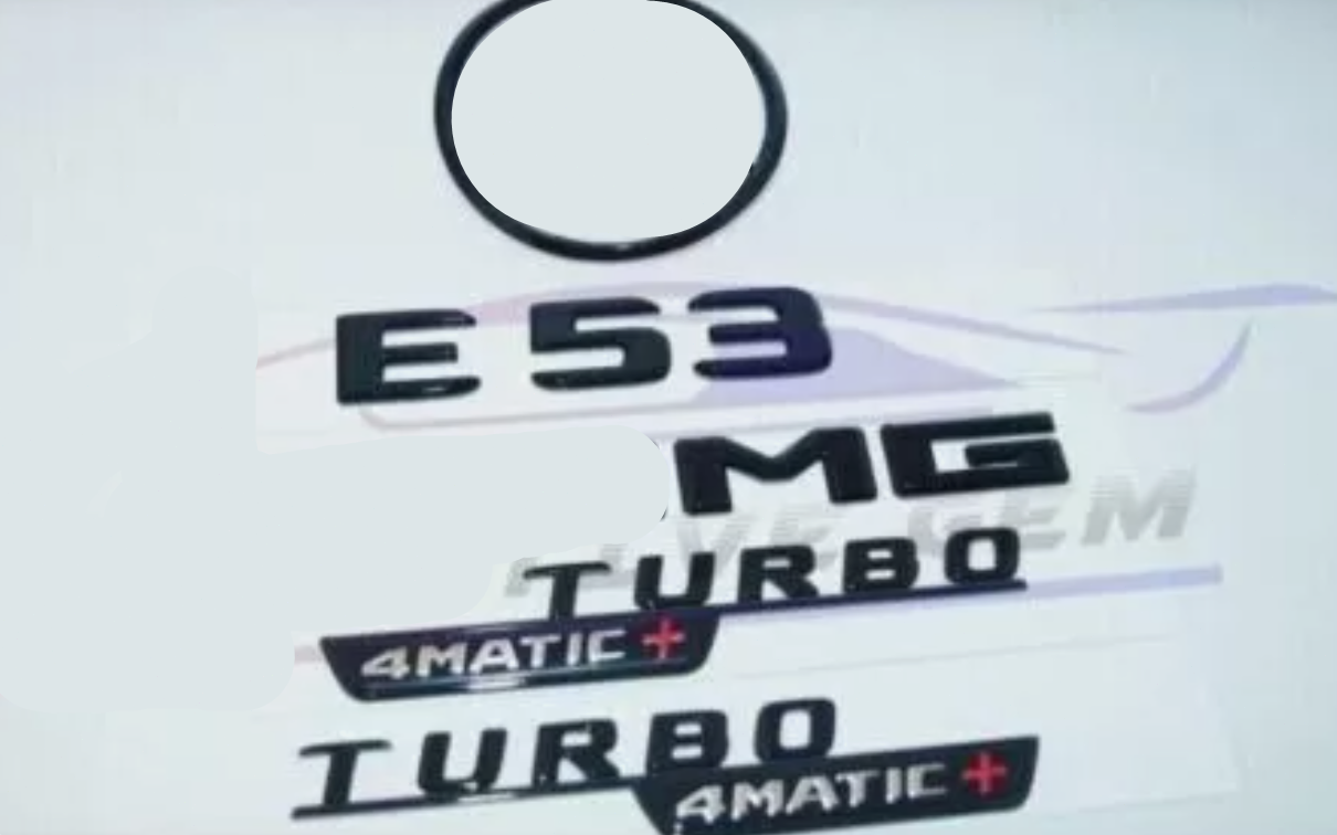 E53 COUPE AMG TURBO 4MATIC+ Rear Star Emblem glossy Black Badge for C238
