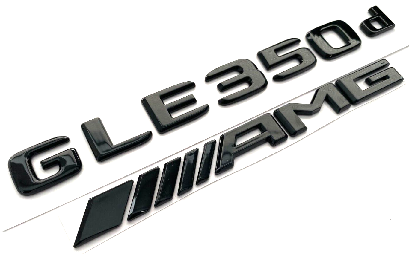 GLE350d + AMG BLACK FOR MERCEDES REAR TRUNK EMBLEM BADGE NAMEPLATE DECAL LETTER