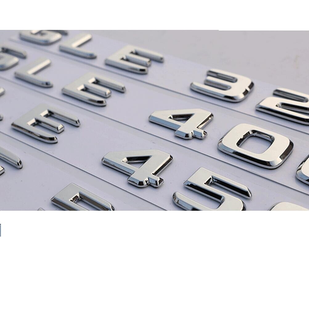 Chrome Trunk Letters Emblems for Mercedes Benz E53 AMG TURBO 4MATIC+ Symbols