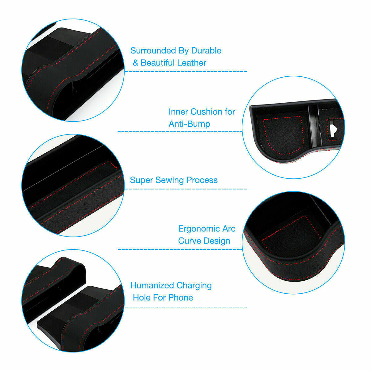 2x Seat Crevice Box Storage Cup Holder Organizer Auto Gap Pocket Stowing Accessory Car Accessory
