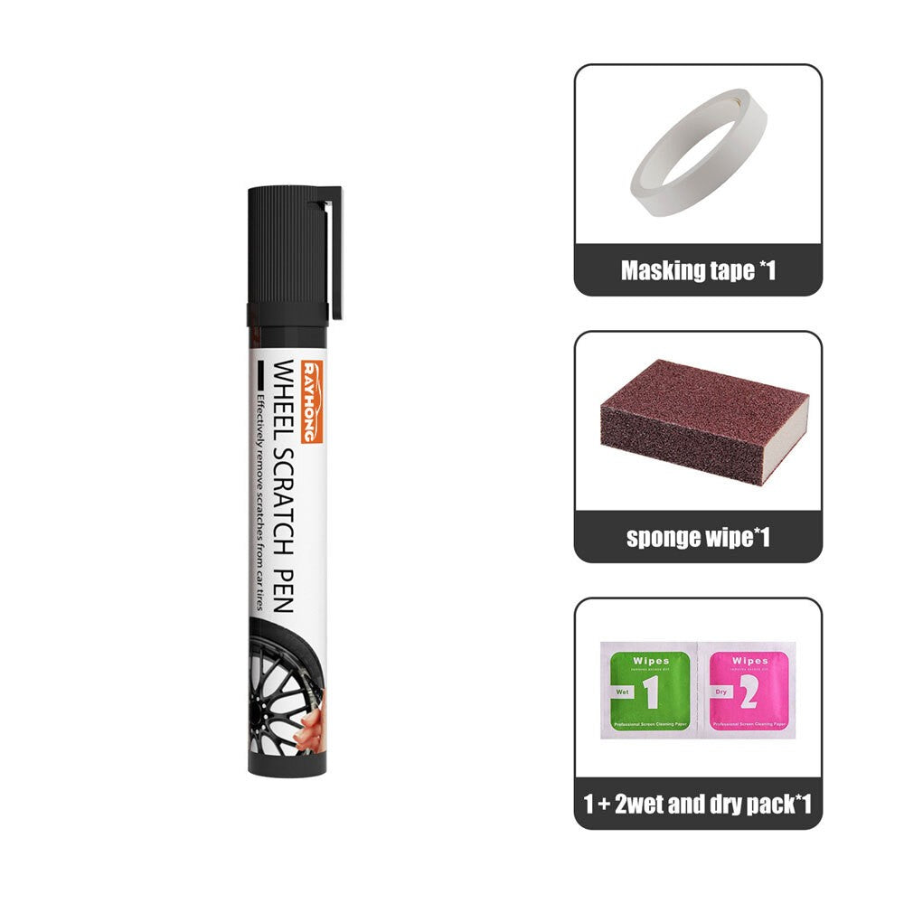 1Set Car Wheel Rim Scratch Repair Pen Touch Up Paint Tool Kit  Car Accessories