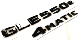 2X GLE550e+4MATIC BLACK FOR MB REAR TRUNK EMBLEM BADGE NAMEPLATE DECAL NUMBER