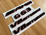 Black RED G63 AMG V8 BITURBO Emblem Badge Sticker Set For Mercedes G63