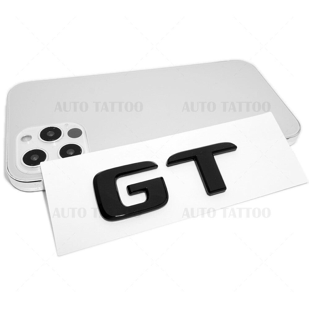 17-21 AMG GT Letter Emblem 3D Trunk Logo Nameplate Badge Decorate Gloss Black