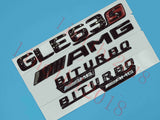 Gloss Black Flat "GLE63s AMG BITURBO" Trunk Embl Badge Sticker for Mercedes Benz