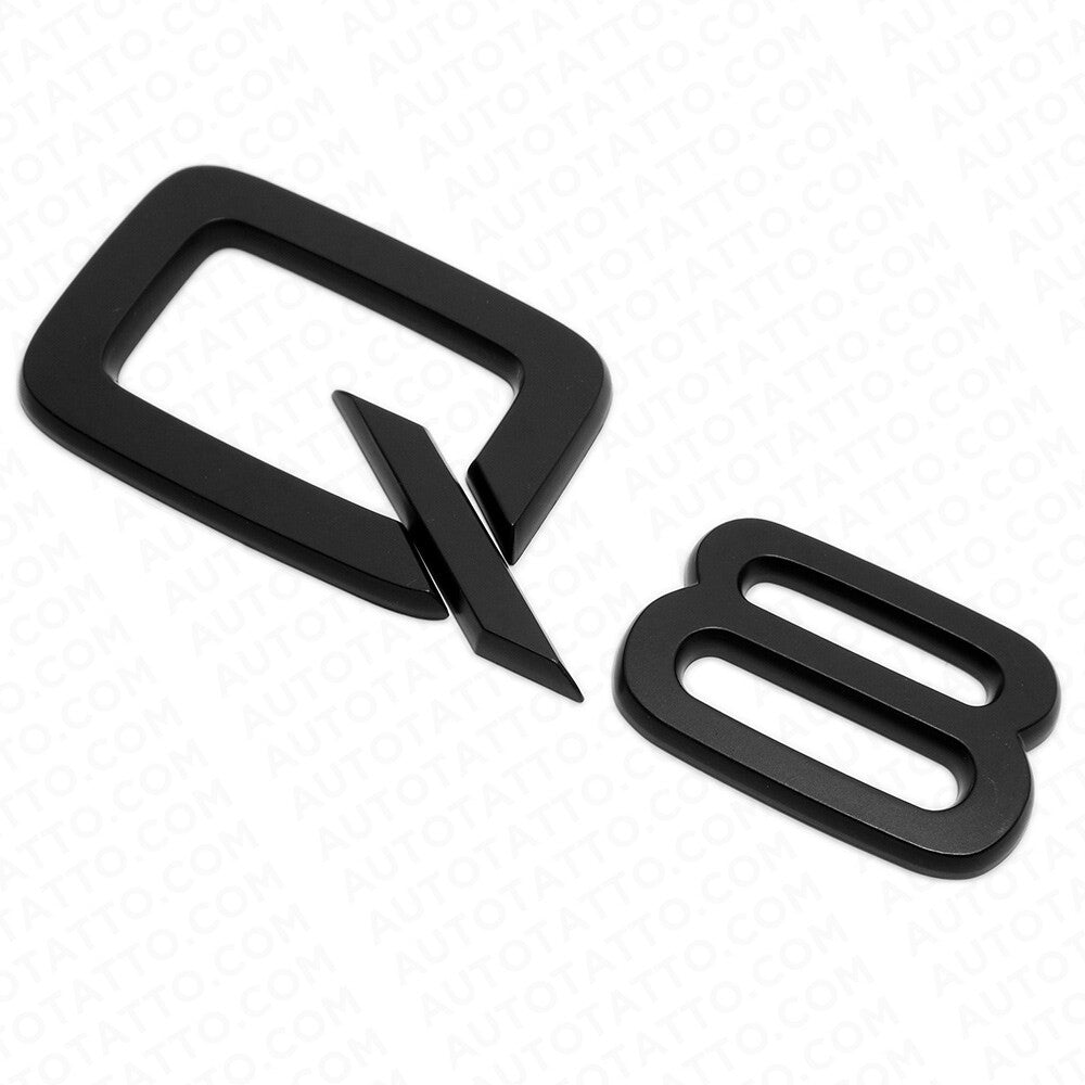 Audi Q8 Matte Black Rear Letter Liftgate Nameplate Trunk Emblem Badge Sport