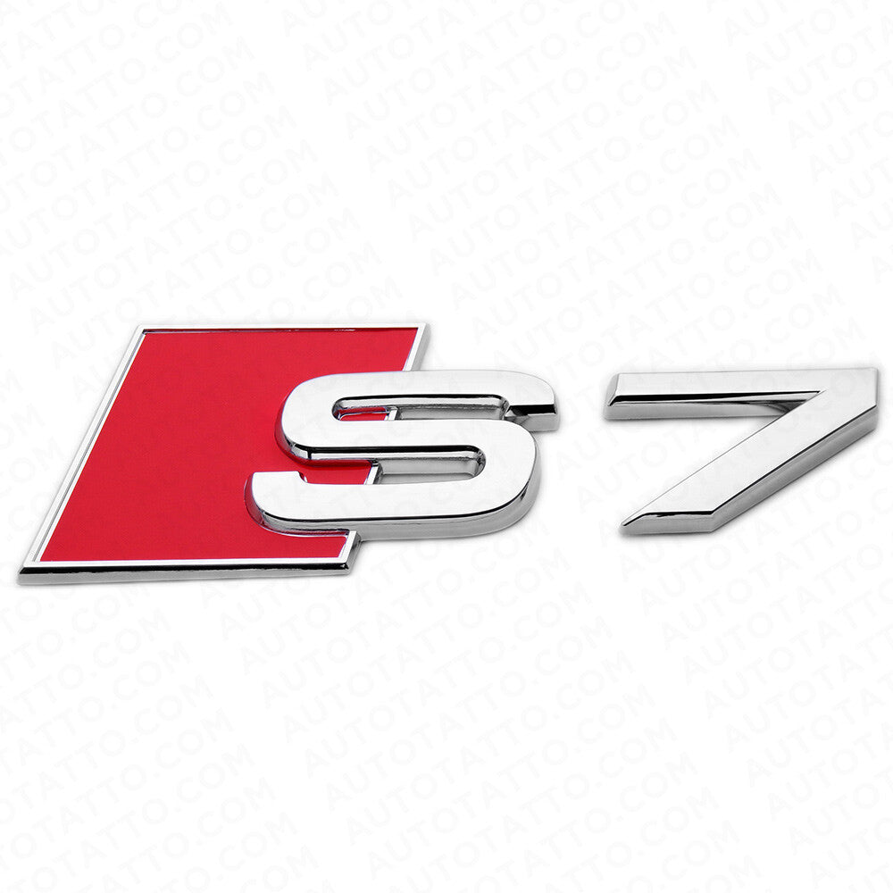 For Audi S7 OEM Chrome Rear Letter Tail Badge Trunk Emblem Badge Logo Sport