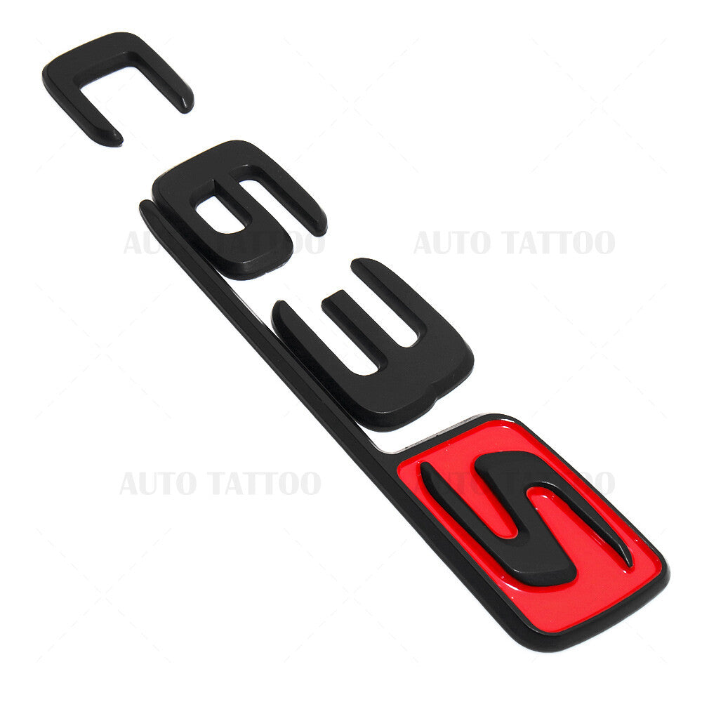 17-20 C63 S AMG Emblem Trunk Lid Letter Logo Nameplate Badge Decorate Black Red