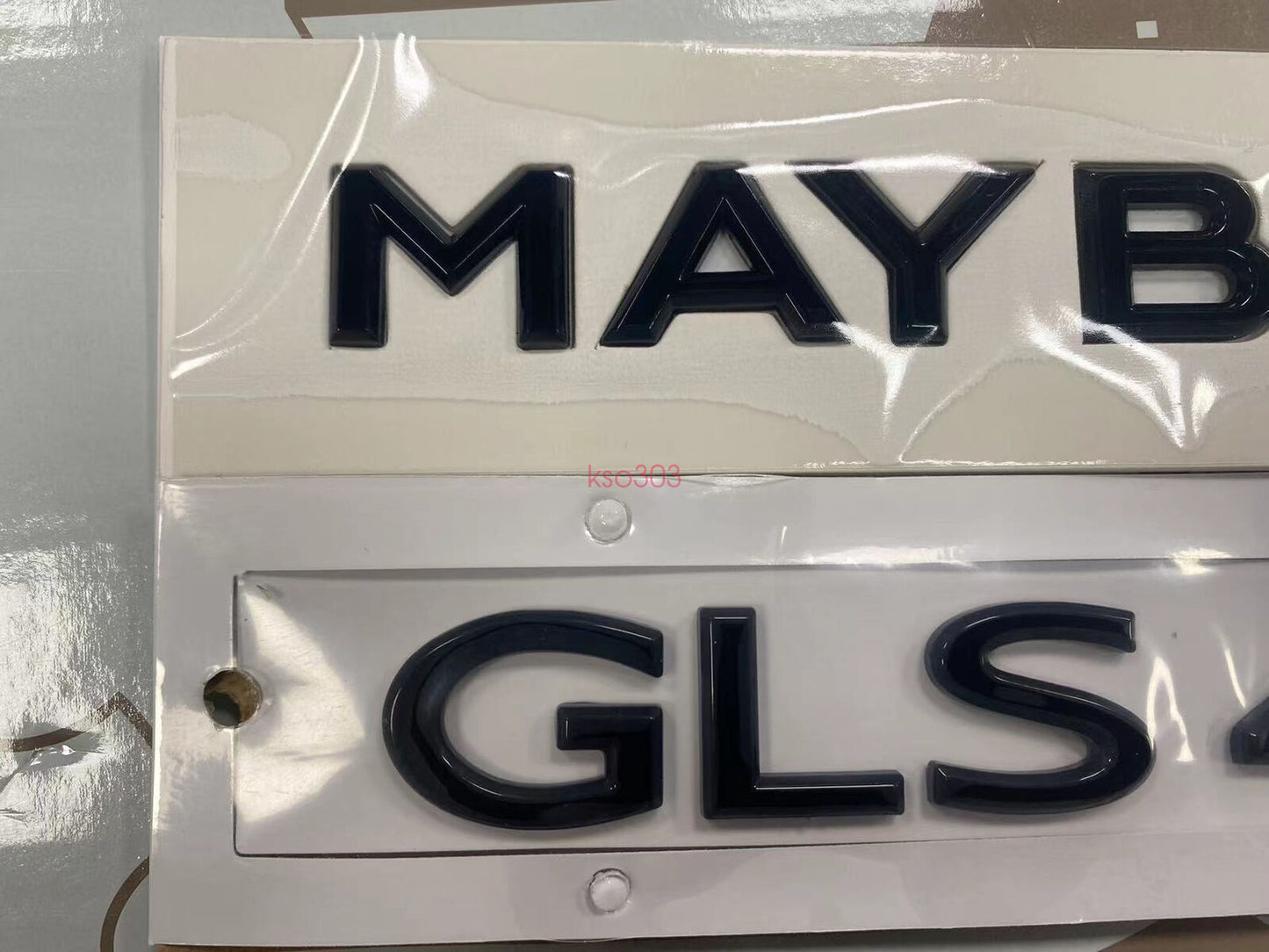 Gloss Black GLS480 Number Trunk Letters Badge Emblems Sticker For Maybach