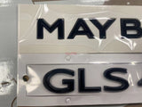 Gloss Black GLS480 Number Trunk Letters Badge Emblems Sticker For Maybach