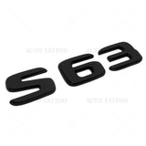 18-21 S 63 AMG Letter 3D Emblem Trunk Logo Nameplate Badge Decorate Matte Black