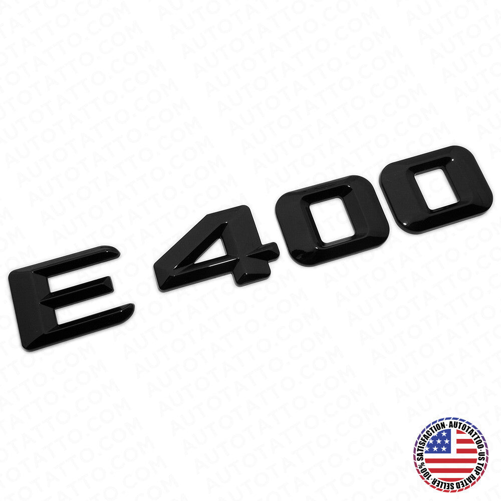 14-16 E400 AMG Letter Emblem 3D Trunk Logo Nameplate Badge Decorate Gloss Black