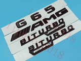 Gloss Black Flat " G65 AMG BITURBO " Trunk Embl Badge Sticker for Mercedes Benz