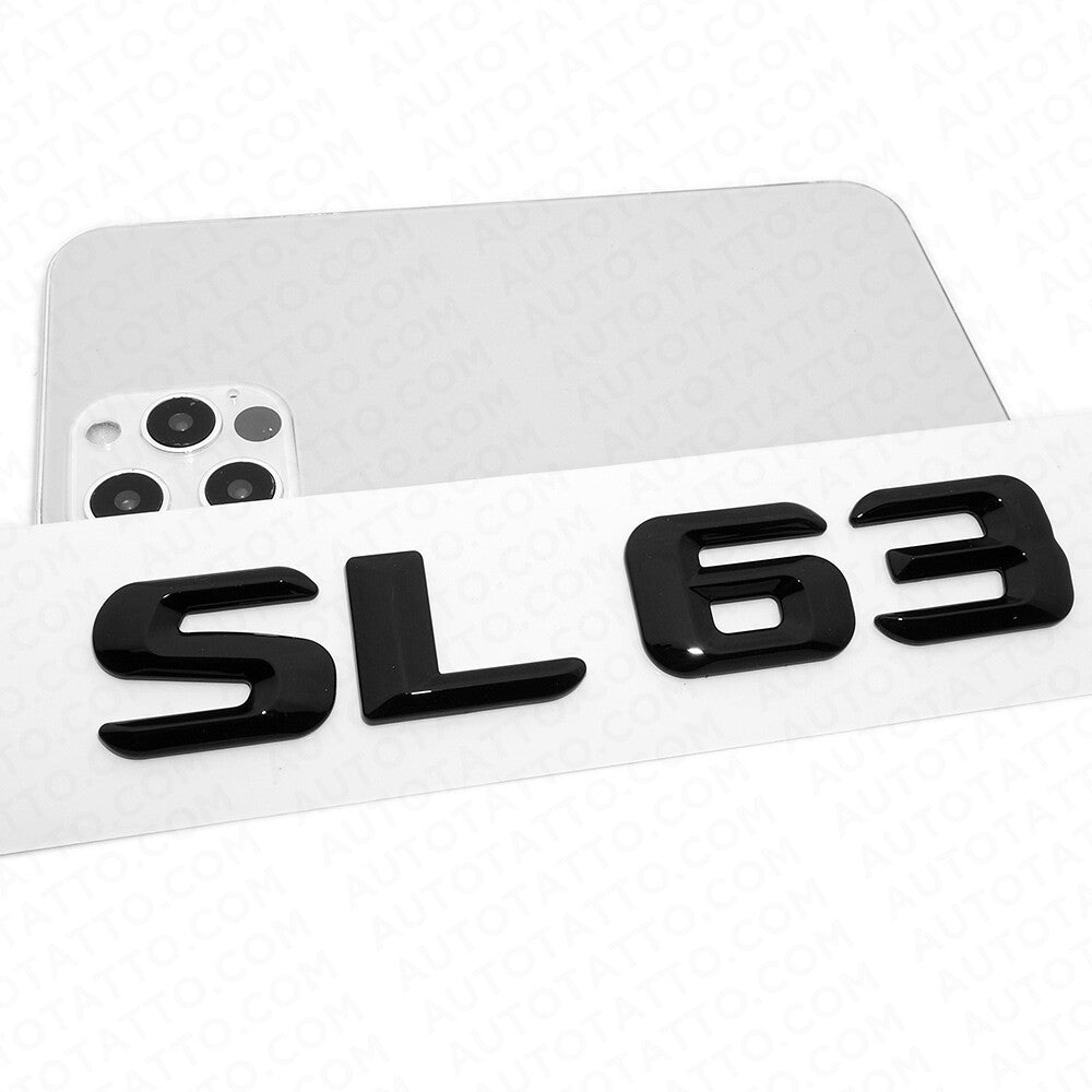 15-16 SL 63 AMG Letter 3D Emblem Trunk Logo Nameplate Badge Decorate Gloss Black