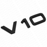 2x Audi Matte Black V10 Side Fender Marker Letter Nameplate Emblem Badge Sport