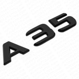 A35 AMG Letter Emblem 3D Trunk Logo Nameplate Badge Decorate Sport Gloss Black