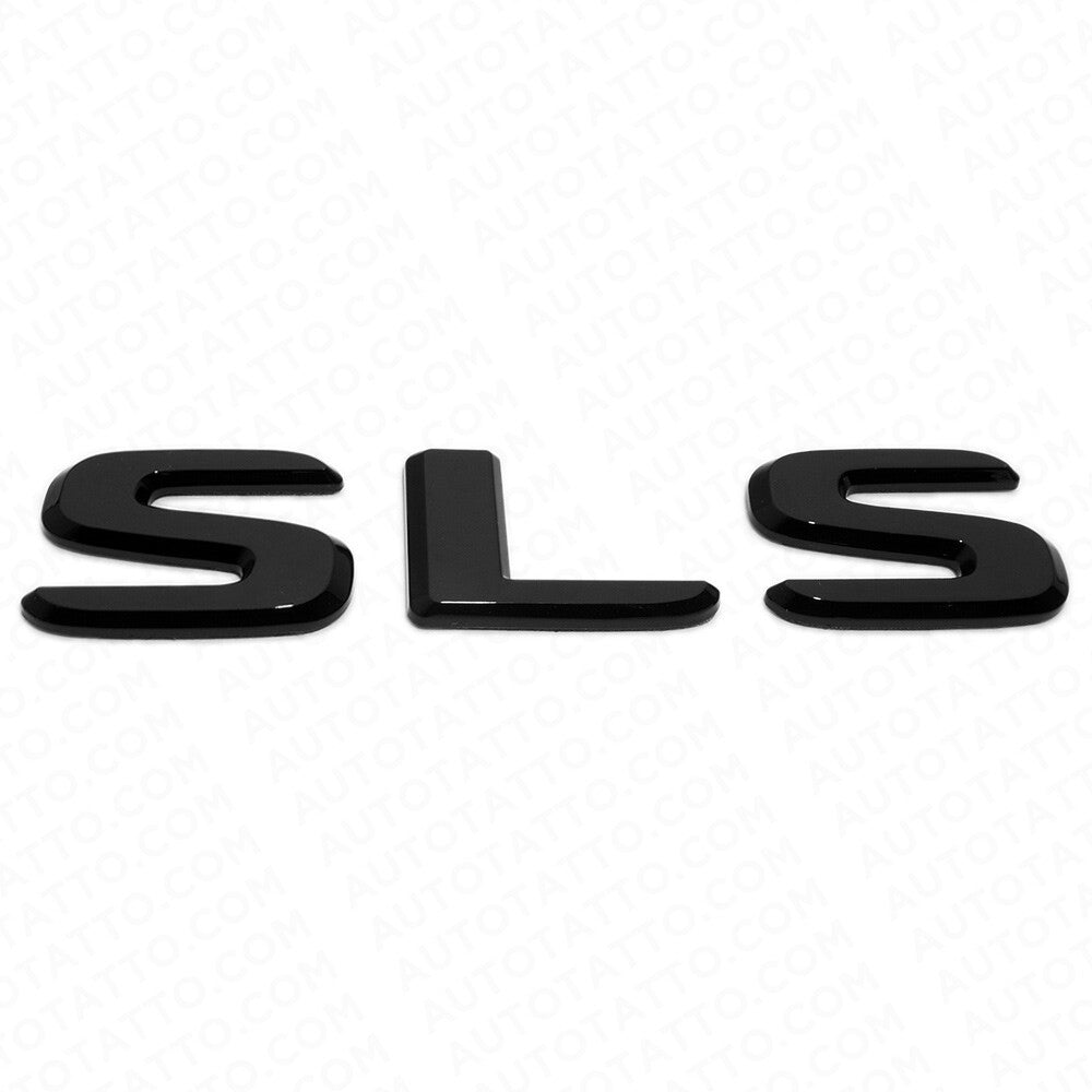Benz SLS AMG Letter Emblem Trunk Logo Nameplate Badge Decorate Sport Gloss Black