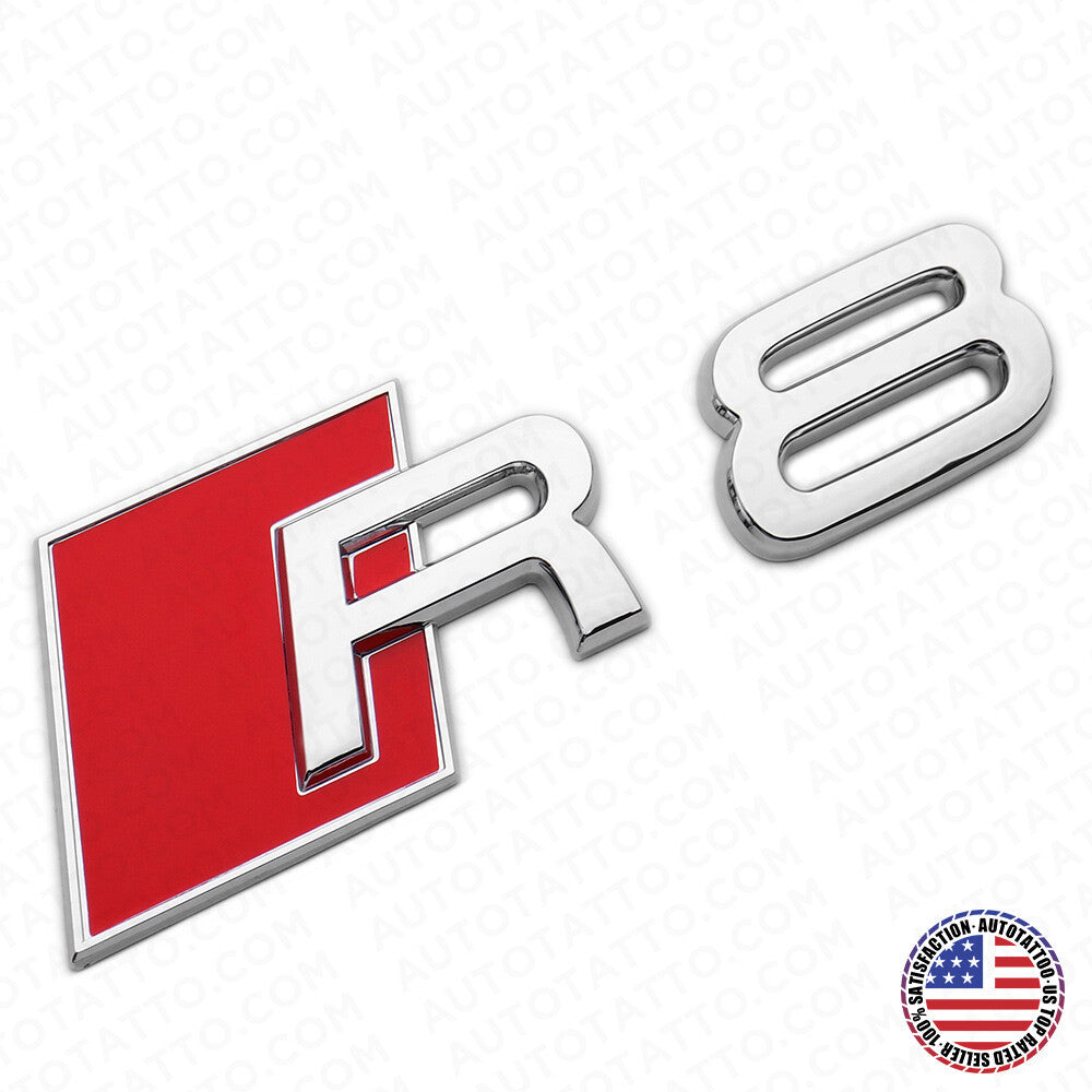 Audi R8 OEM Chrome Rear Letter Trunk Badge Trunk Emblem Badge Logo Sport