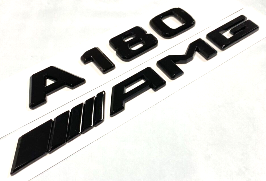 BLACK A180+AMG FOR MERCEDES REAR TRUNK EMBLEM BADGE NAMEPLATE DECAL NUMBERS