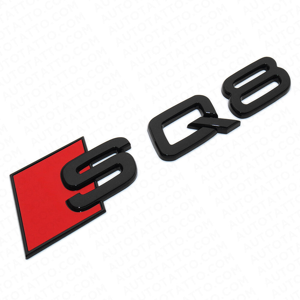 Audi SQ8 Gloss Black Rear Letter Liftgate Nameplate Trunk Emblem Badge Sport
