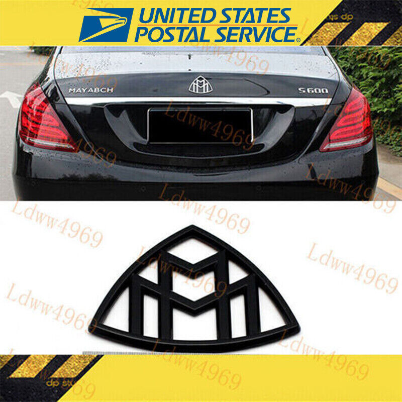 Genuine Gloss Black Maybach Trunk vertical Emblem For Mercedes Maybach