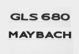 Gloss Black GLS680 Maybach Number Trunk Letters Badge Emblems Sticker For Benz