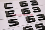 Black GLA45 + AMG + 4 MATIC + TURBO Trunk Emblem Badge Sticker for Mercedes