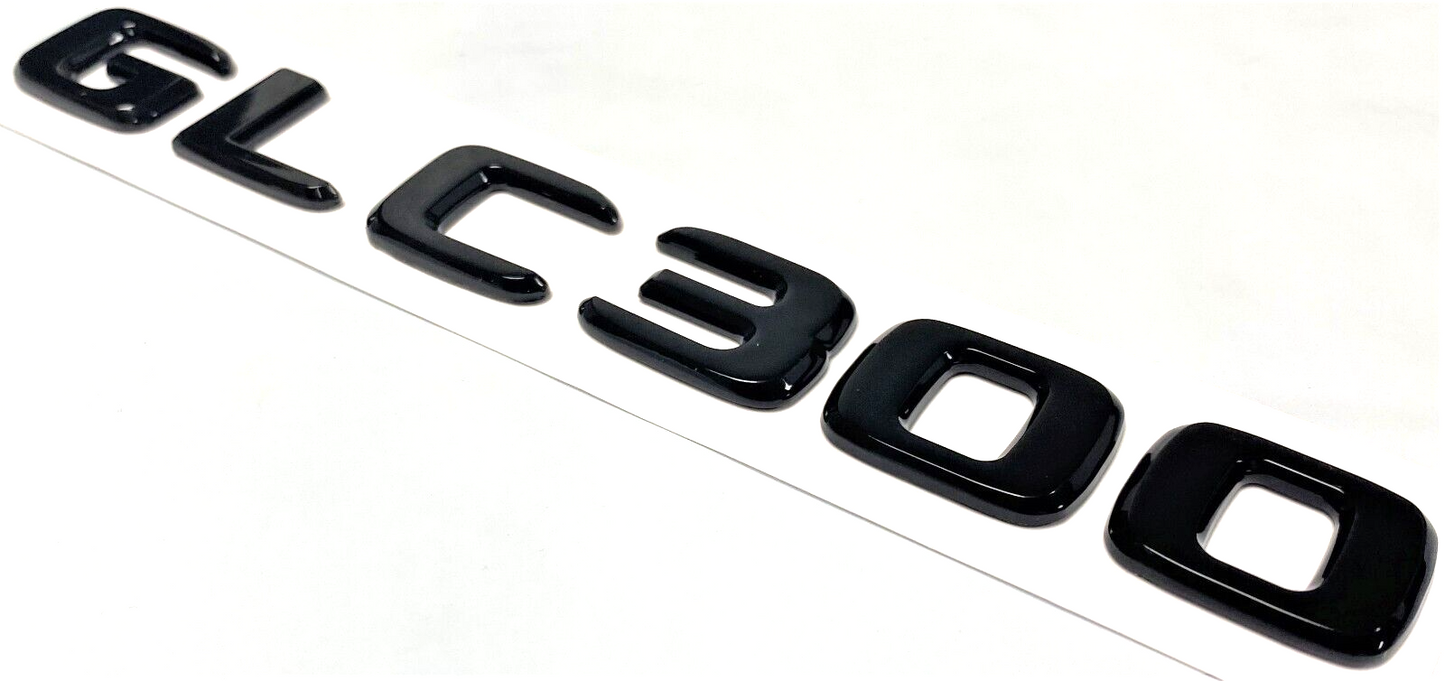 GLC300 GLOSS BLACK FOR MERCEDES REAR TRUNK EMBLEM BADGE NAMEPLATE DECAL LETTERS