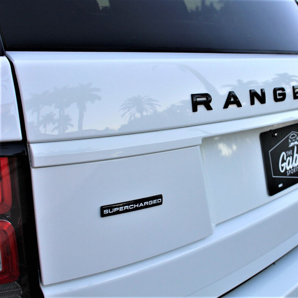 For Range Rover Supercharged Black Letter Car Sport Liftgate Logo Emblem Badge