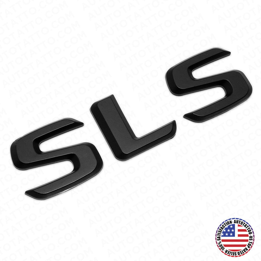 For Benz SLS AMG Letter Emblem Trunk Logo Nameplate Badge Decorate Sport Black