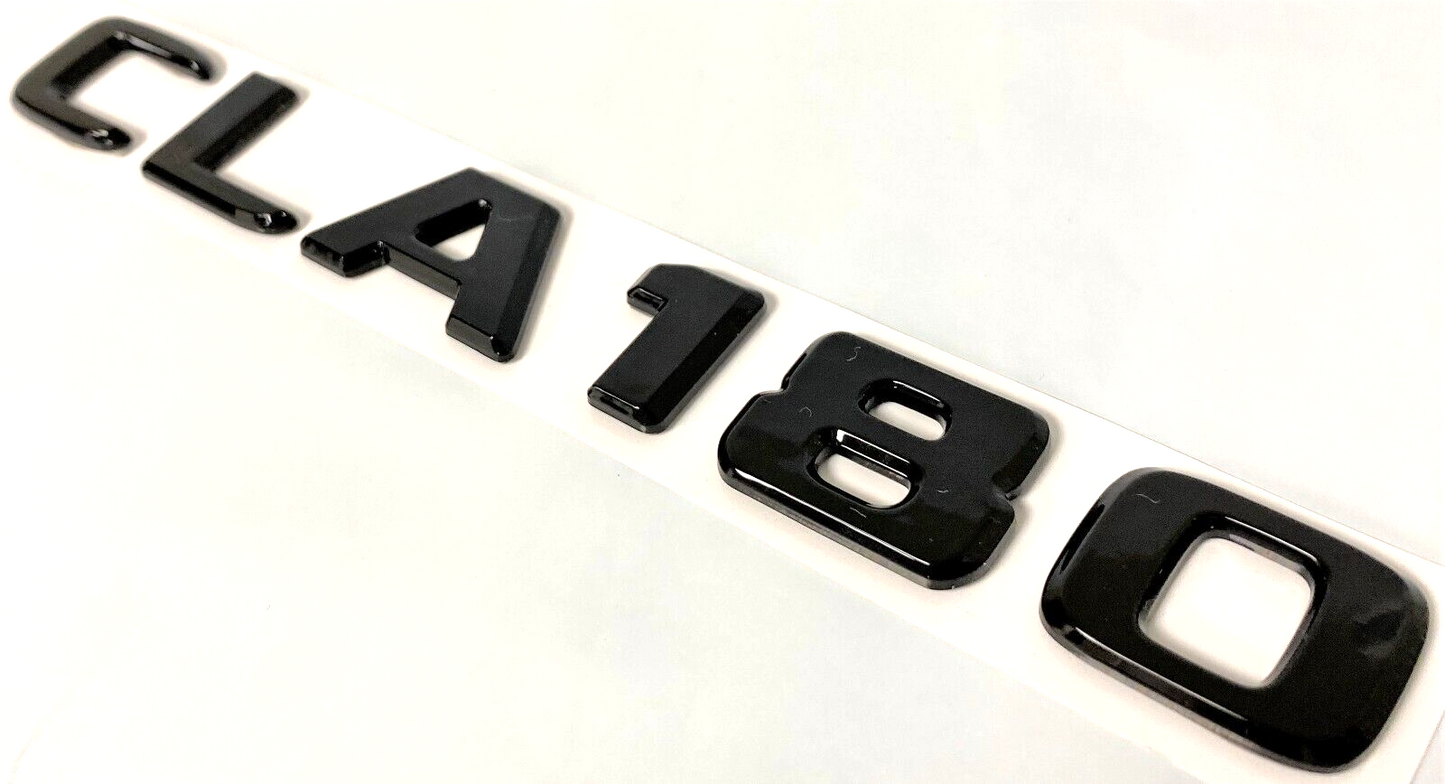 GLOSS BLACK CLA180 FOR MERCEDES REAR TRUNK EMBLEM BADGE NAMEPLATE DECAL LETTERS