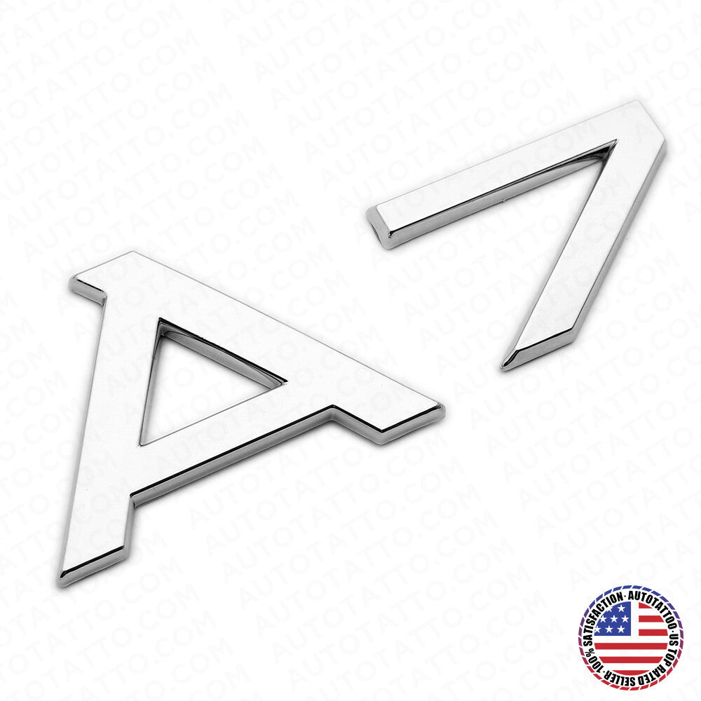 For Audi A7 OEM Chrome Rear Letter Tail Badge Trunk Emblem Badge Logo Sport
