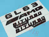 Flat Gloss Black "GL63 AMG BITURBO" Emblem Badge Sticker for Mercedes Benz GL63