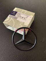 Trunk Star Emblem Matt Black Rear Lid Logo Badge For Mercedes C253 GLC  AMG