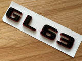Black RED Number Letters Rear Trunk Badge Emblem for Mercedes GL63 AMG
