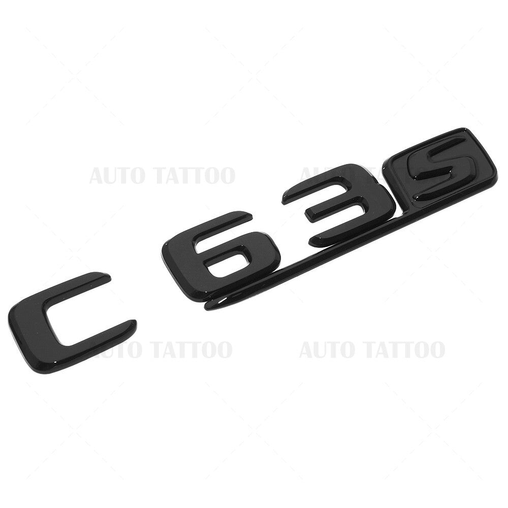 17-20 C63 S AMG Emblem Trunk Lid Letter Logo Nameplate Badge Decorate Blackout