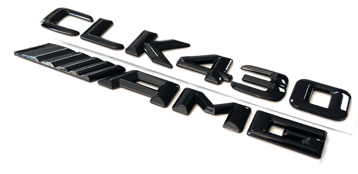 GLOSS BLACK CLK430+AMG FOR MERCEDES CLK430 REAR TRUNK EMBLEM BADGE NAMEPLATE