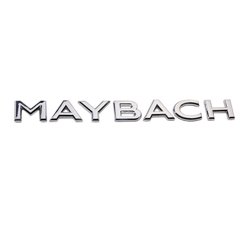 Mercedes Rear Trunk Hatch Sticker Badge Bright Silver Maybach Letter Emblem 1Pcs