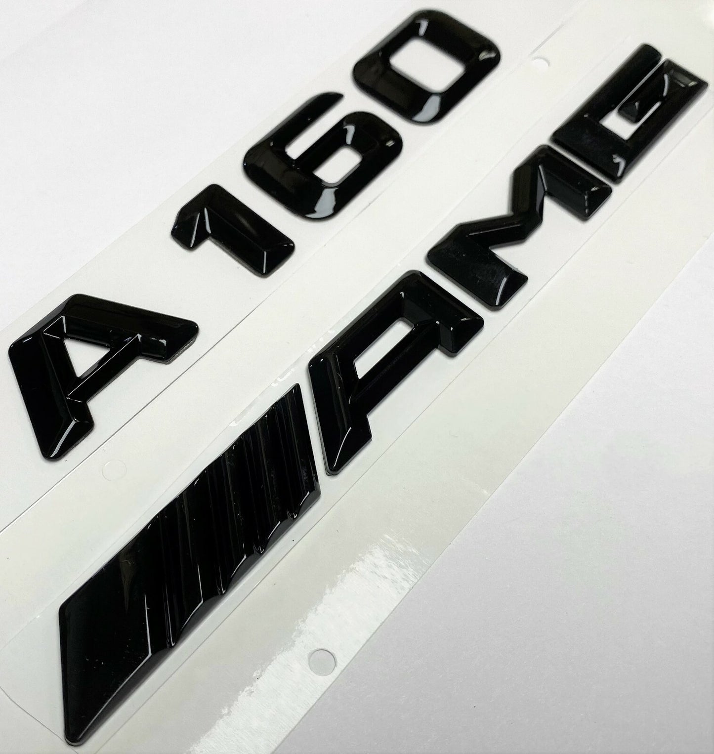 A160 + AMG BLACK FOR MERCEDES REAR TRUNK EMBLEM BADGE NAMEPLATE DECAL NUMBERS