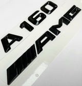 A160 + AMG BLACK FOR MERCEDES REAR TRUNK EMBLEM BADGE NAMEPLATE DECAL NUMBERS