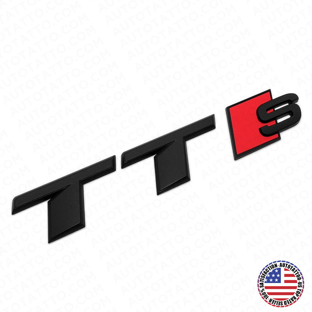 Audi TT S Matte Black Rear Letter Tail Nameplate Trunk Emblem Badge Sport